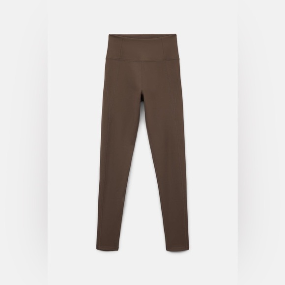 Girlfriend Collective 4008 Compressive High Rise Leggings Cropped Brown Sz XS - Picture 1 of 7
